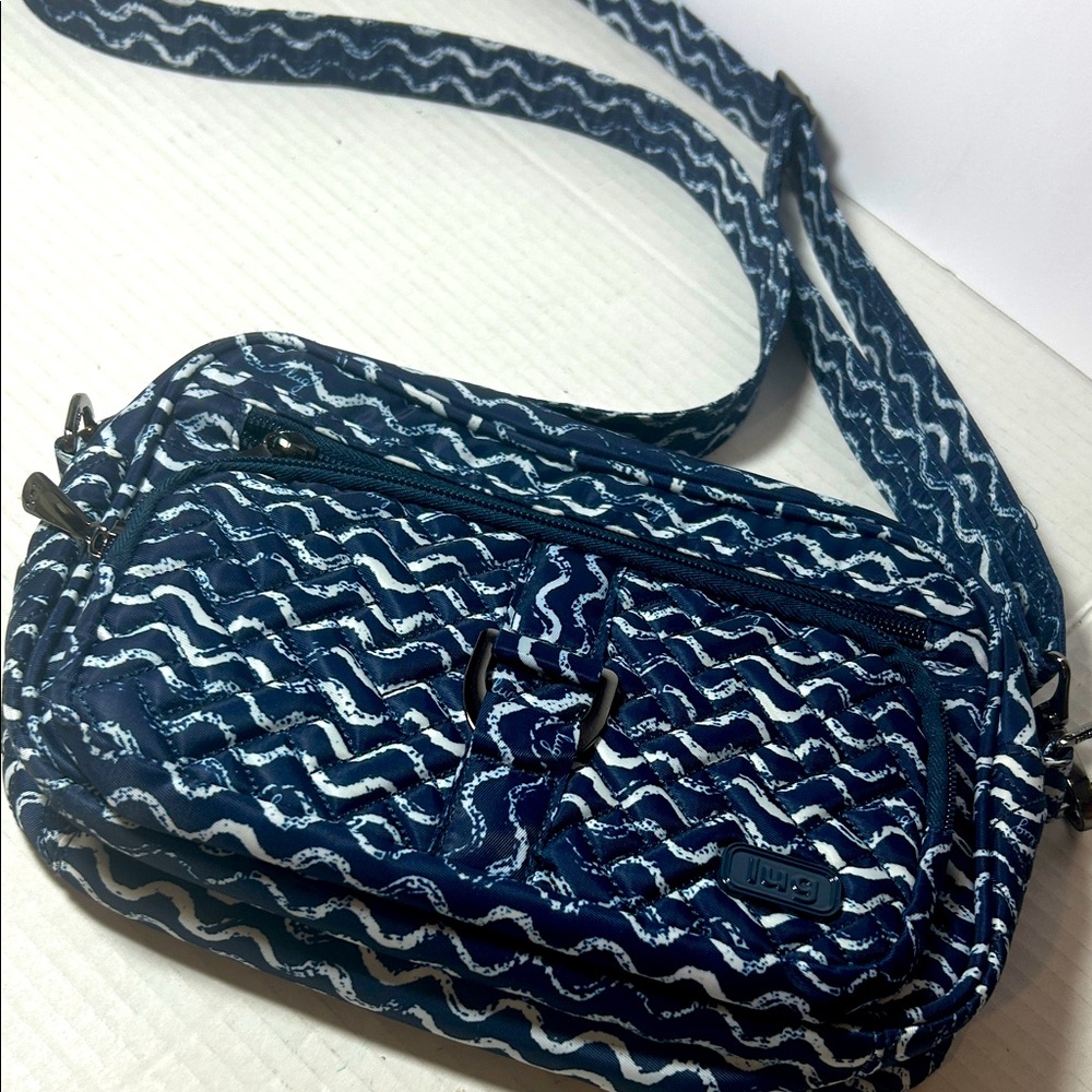 The Lug Carousel Convertible Crossbody Bag Waves Navy travel vacay spring